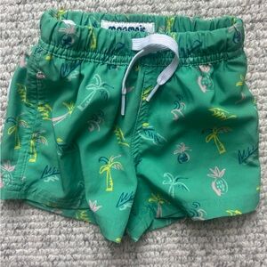 Maamgic Kids Green Tropical Palm Swim Shorts